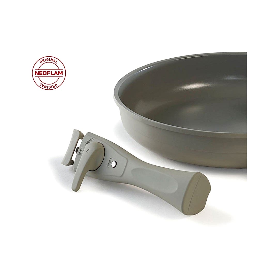Neoflam Midas Gri Tava ve Tencere Çıkarılabilir Tutma Sapı