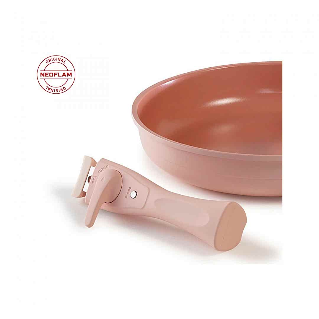 Neoflam Midas Pembe Tava ve Tencere Çıkarılabilir Tutma Sapı Neoflam Midas Pembe Tava ve Tencere Çıkarılabilir Tutma Sapı