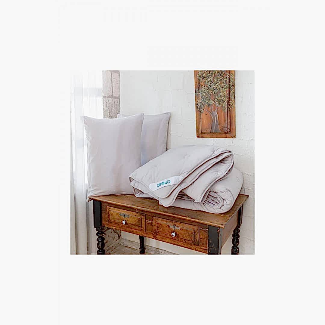 Othello Cotton Flex Pamuk Penye Yorgan 195x215 Cm Gri Elegante Organik