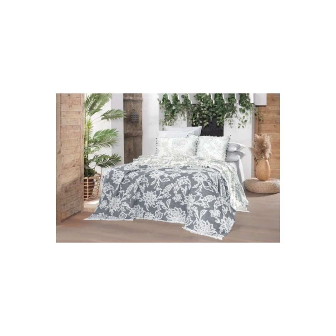 Sarev Çift Kişilik Pike Takımı İpliği Boyalı Volante V1 Sarev Çift Kişilik Pike Takımı İpliği Boyalı Volante V1